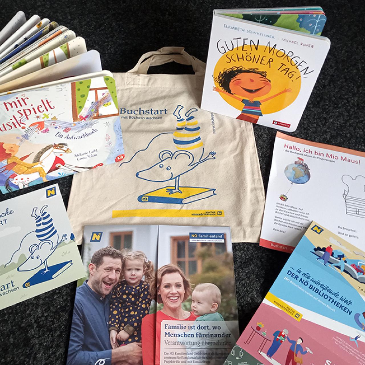 Buchstarttasche und Bücher